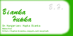 bianka hupka business card